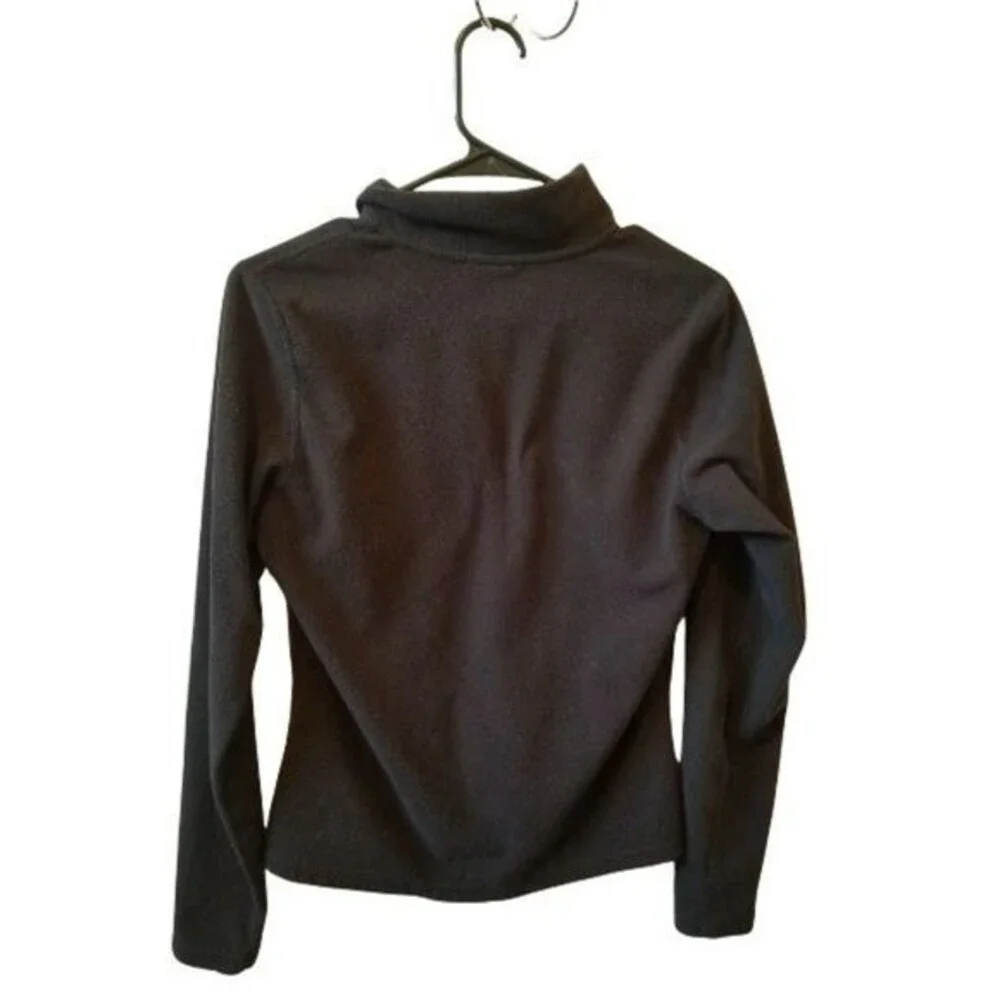 The North Face TKA 100 Glacier Fleece black 1/4 zip pullover long sleeve sz S